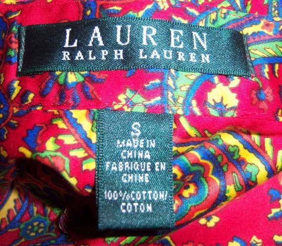 Vintage Lauren Ralph Lauren Red Green Yellow Blue… - image 4