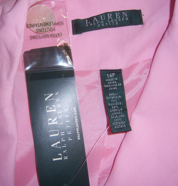 Vintage Lauren Ralph Lauren Pink Suit Jacket Blaz… - image 4