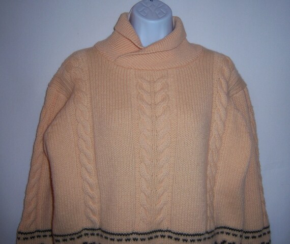 Vintage Cricket Off White Loden Green Heavy Wool F