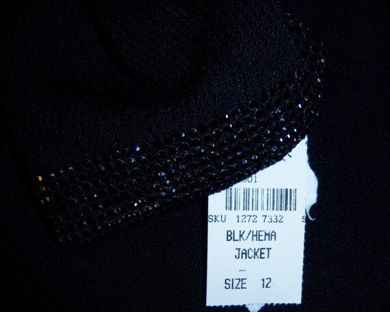 St. John Collection Evening by Marie Gray Black Crystals Sweater