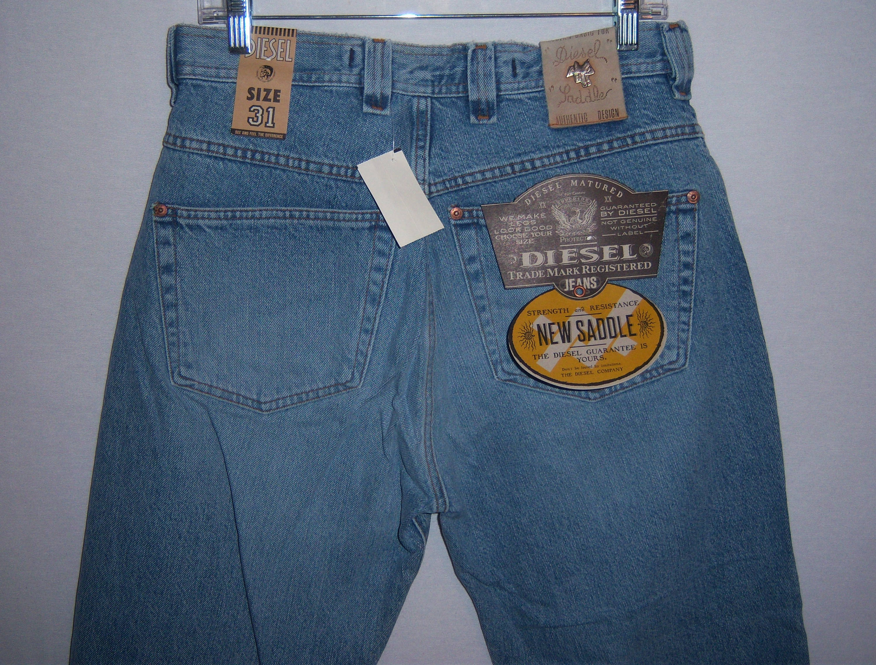Vintage Diesel New Saddle Blue Denim High Rise Jeans 10 11 12 | Etsy Italia