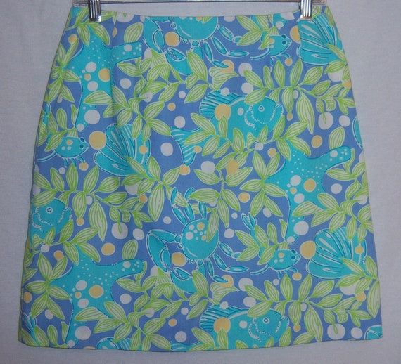 Vintage Lilly Pulitzer Sweet Blue Crabby Tropical… - image 2