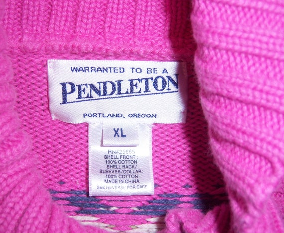 Vintage Pendleton Pink Turquoise Navajo Tribal Bl… - image 4