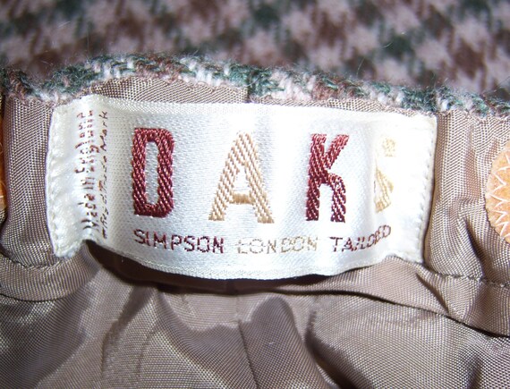 Vintage Daks London Simpson Tan Green Brown Wool … - image 4