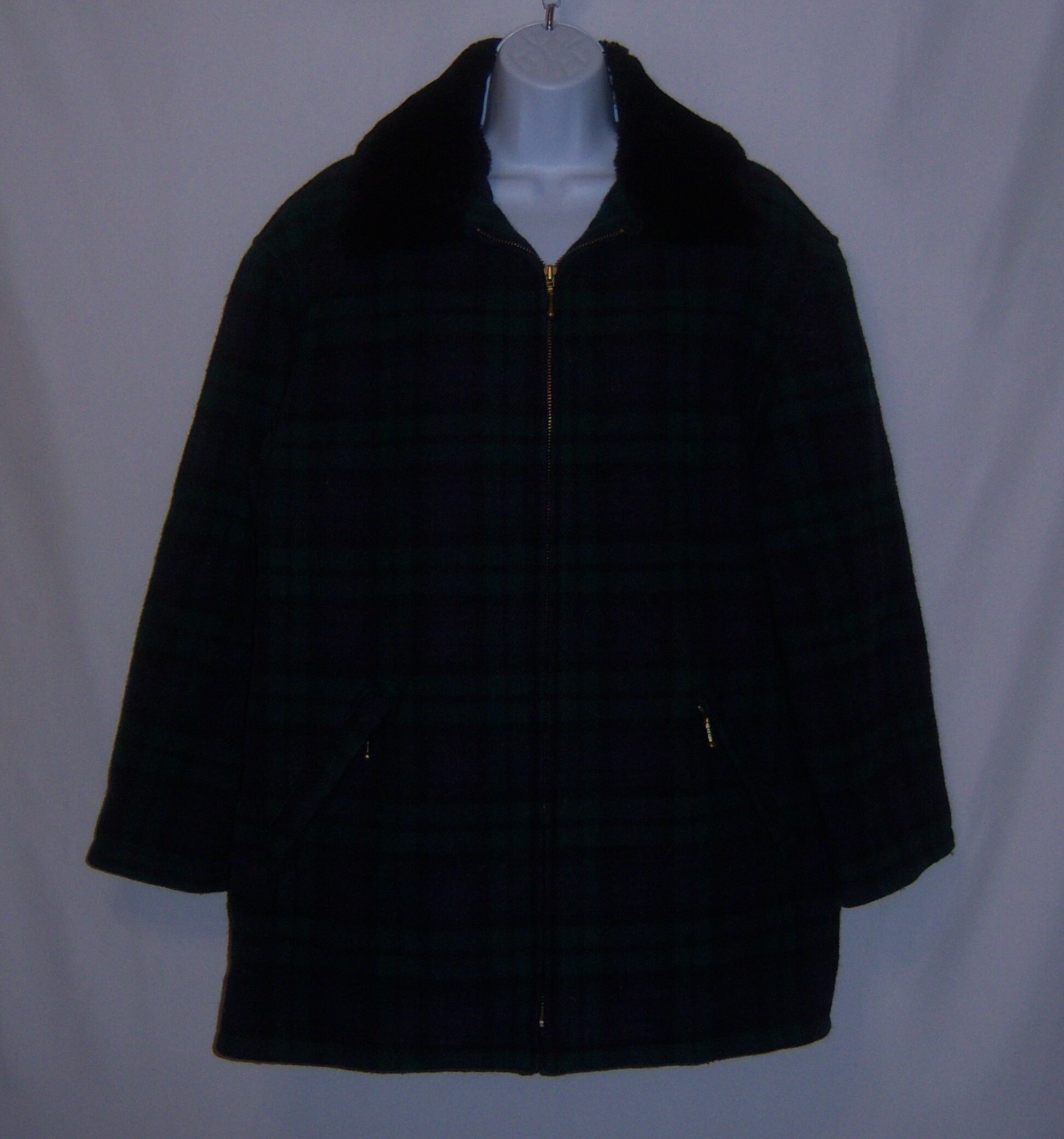 Vintage Harold's Blackwatch Tartan Plaid Wool Mackinaw Jacket Coat