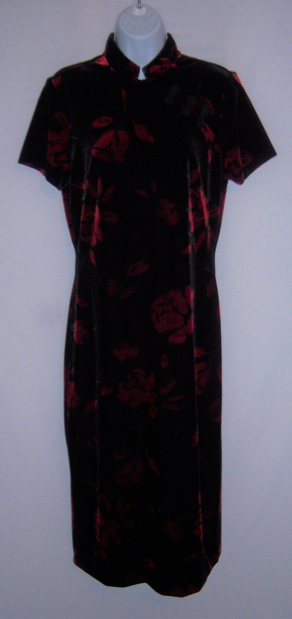 Vintage Lord and Taylor Asian Oriental Black Red … - image 2