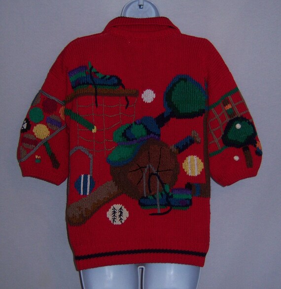 Vintage Traditional Trading Co. Hand Knit Red Bla… - image 3