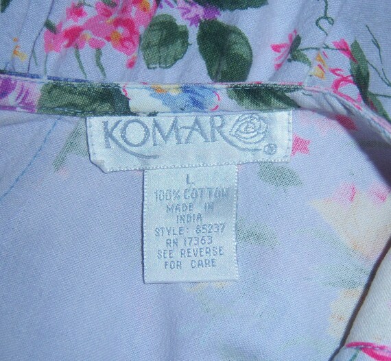 Vintage Komar Grey Pink Green Periwinkle English … - image 4