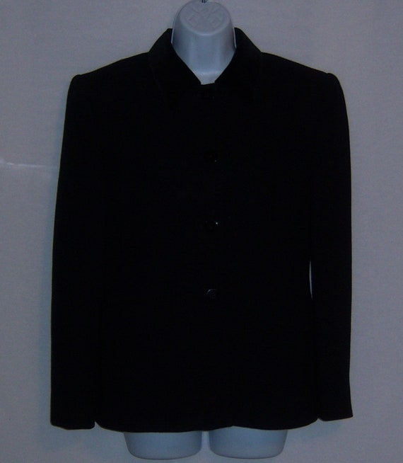 Vintage Lauren Ralph Lauren Black Wool Velvet Cre… - image 2