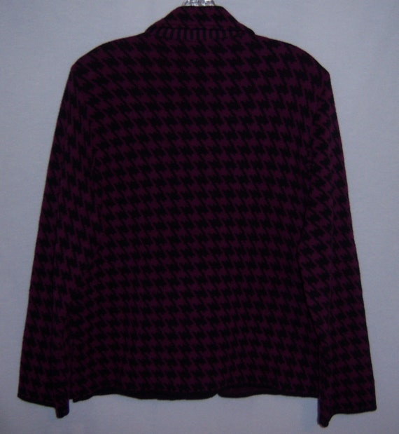 Vintage Joan Vass Black Purple Plum Berry Houndst… - image 3