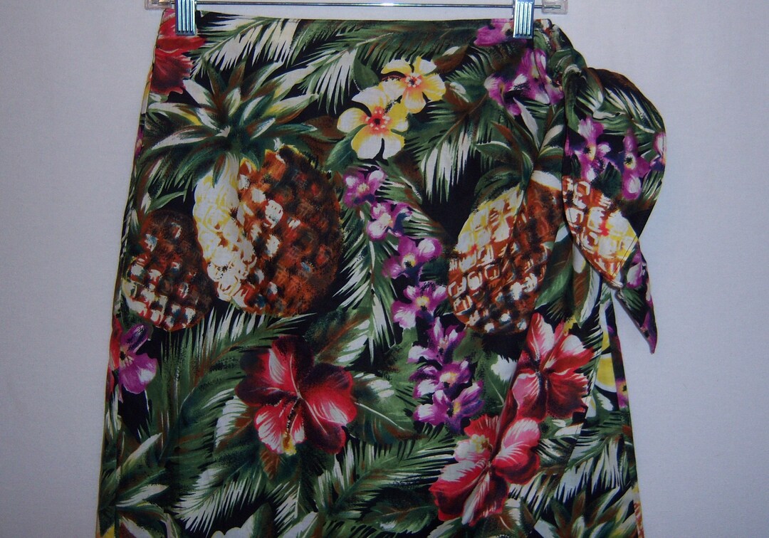 Vintage Hilo Hattie Green Yellow Pineapple Pineapples Tropical Etsy