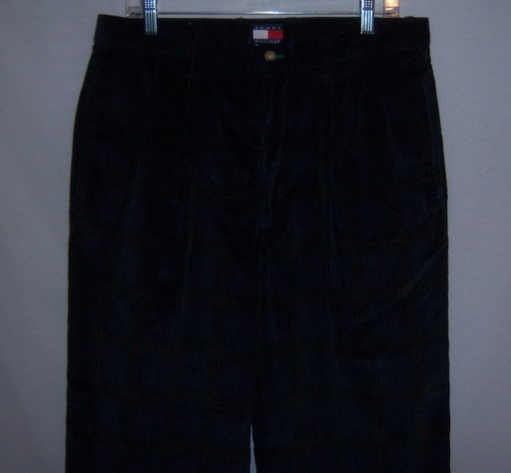 Vintage Tommy Hilfiger Navy Blue Dark Green Red P… - image 3