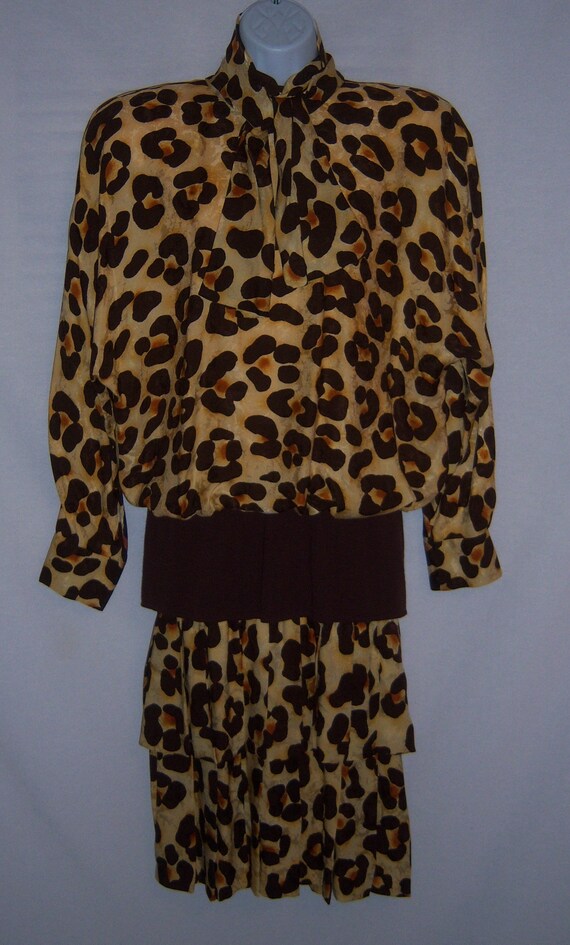 Vintage Norma Walters Leopard Cheetah Animal Prin… - image 2