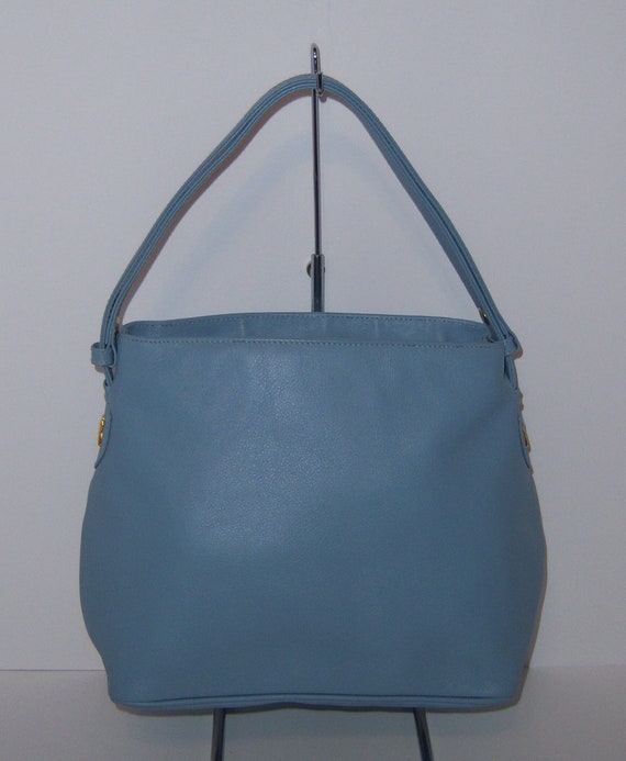 Vintage Paloma Picasso Light Blue Soft Leather Han