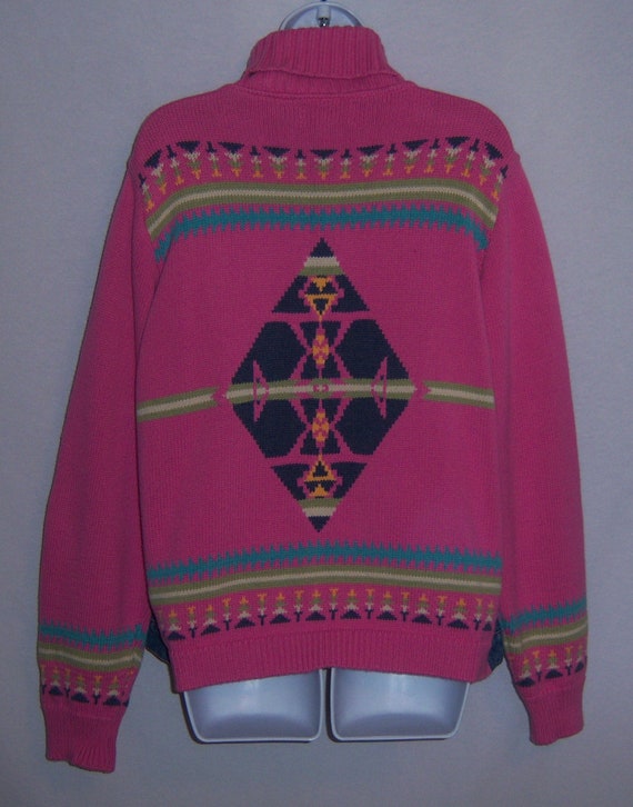 Vintage Pendleton Pink Turquoise Navajo Tribal Bl… - image 3