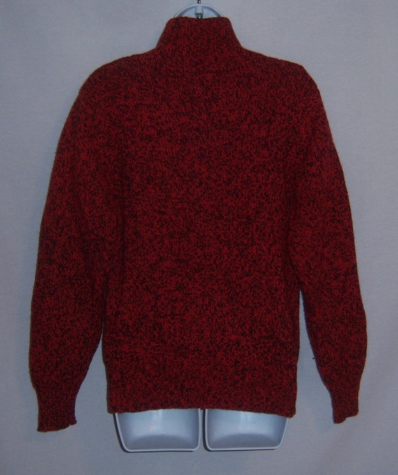 Vintage Woolrich Red Black Ragg Wool Womens Sweat… - image 3