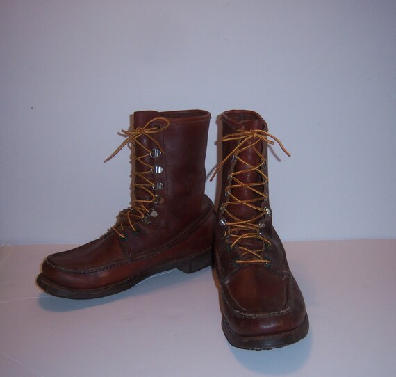 Vintage W.C. Russell Moccasin Co Brown 
