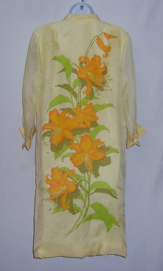 Vintage Alfred Shaheen Yellow Orange Green Tropic… - image 3