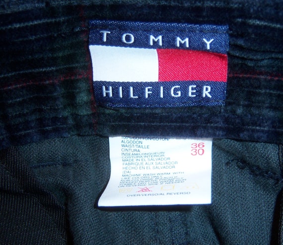 Vintage Tommy Hilfiger Navy Blue Dark Green Red P… - image 6