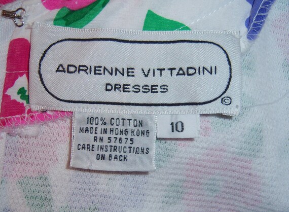 Vintage Adrienne Vittadini White Hot Pink Purple … - image 4