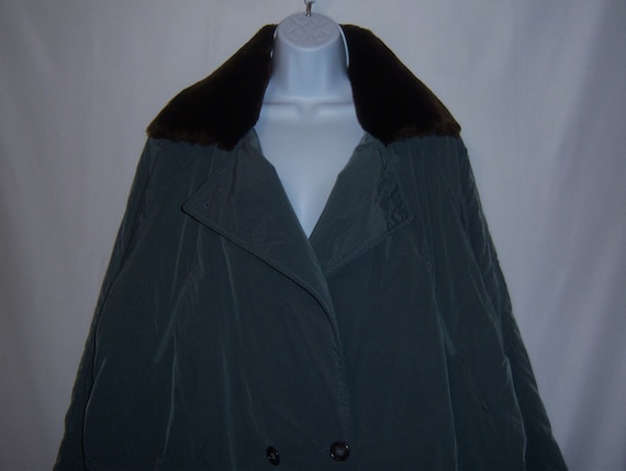 Vintage Ramosport Grey Gray Belted Trench Double … - image 1