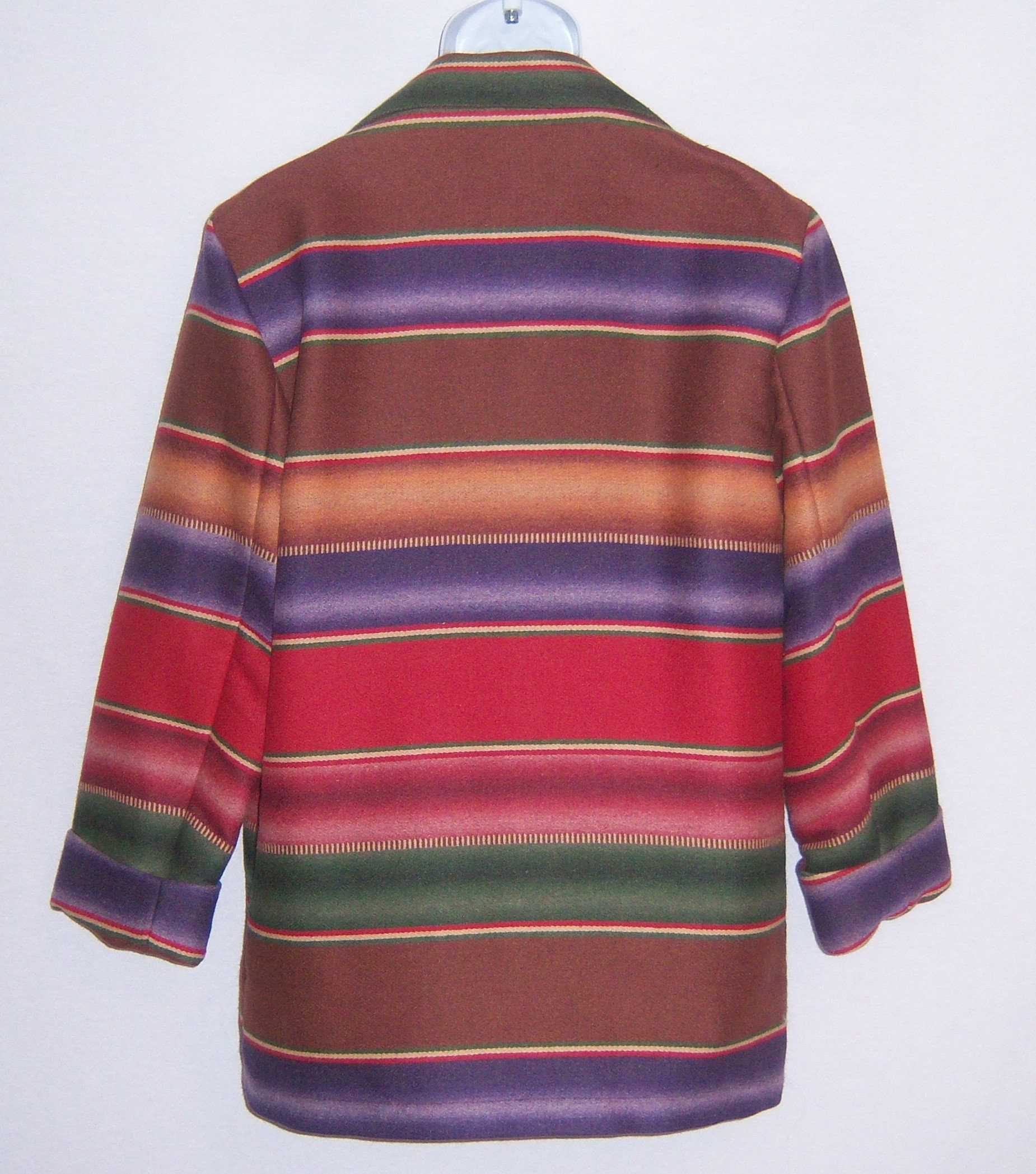 Vintage Polo Ralph Lauren Country Navajo Serape Brown Dark Green