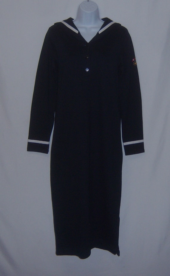 Vintage Lauren Ralph Lauren Navy Blue Cotton Knit Sailor Maxi Dress Small Polo Nautical Boat Regatta Anchor Etsy
