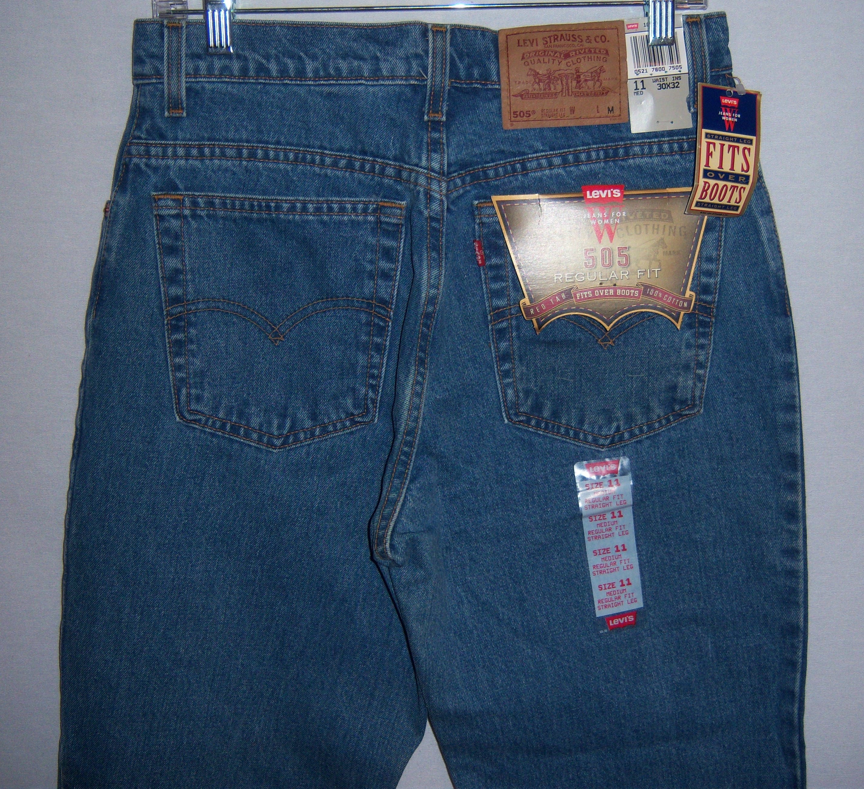 Vintage Levis Classic 505 Blue Denim High Rise Jeans 10 11 12 - Etsy