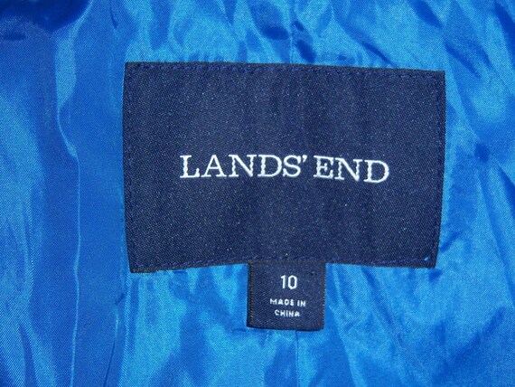 Vintage Lands End Blue Wool Blend Fingertip Lengt… - image 4