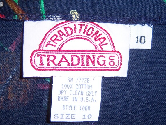 Vintage Traditional Trading Co. Navy Blue Red Gre… - image 4