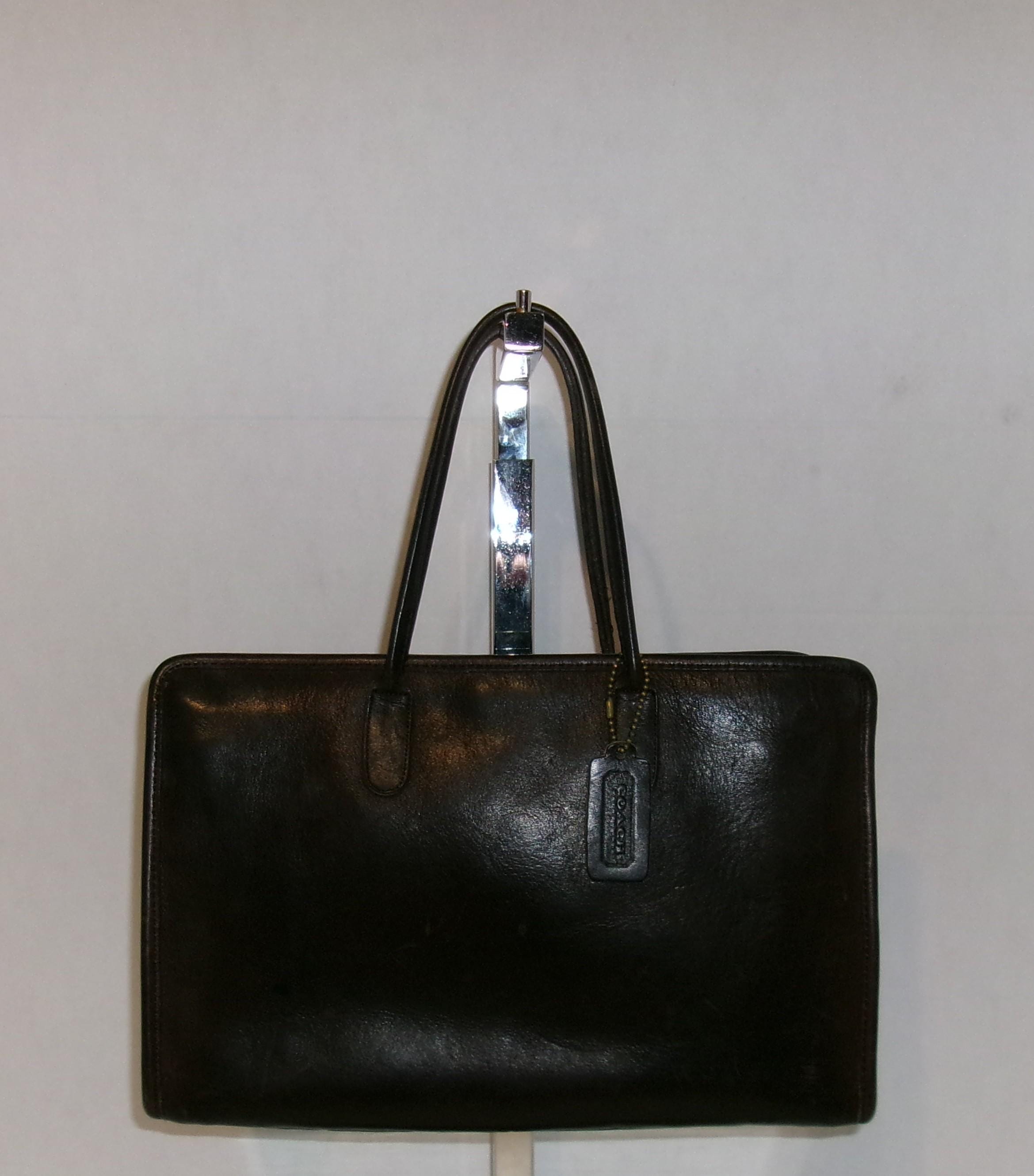 Vintage Coach Brown Bag Two Handle Tote Handbag Bag Made in New