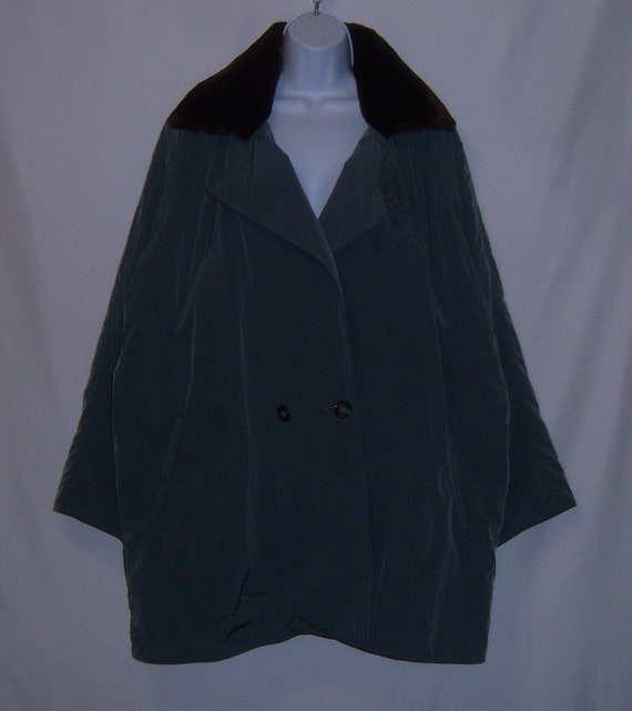Vintage Ramosport Grey Gray Belted Trench Double … - image 2