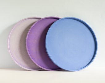Bandeja de hormigón de 25 cm para organizar el baño, la sala y la cocina - Colores del arcoíris