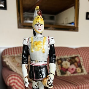 European French Cuirassier Captain Soldier in Dress Uniform Porcelain Figurine