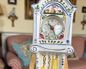 European Country Provence Pottery Wall Clock