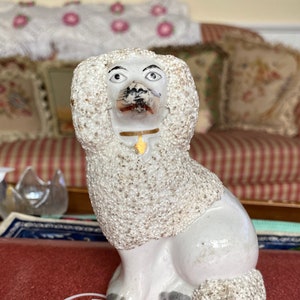 Staffordshire Poodle Dog Figurine
