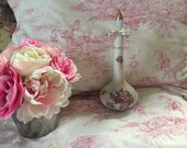 French Country Shabby Chic Ruffle Floral perfume bottle
