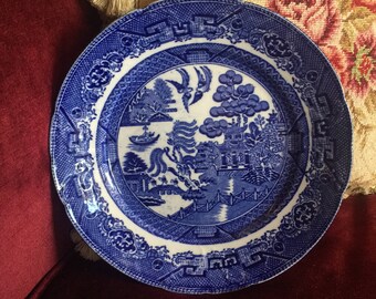 English Country Flow Blue EB & JEL England Plate