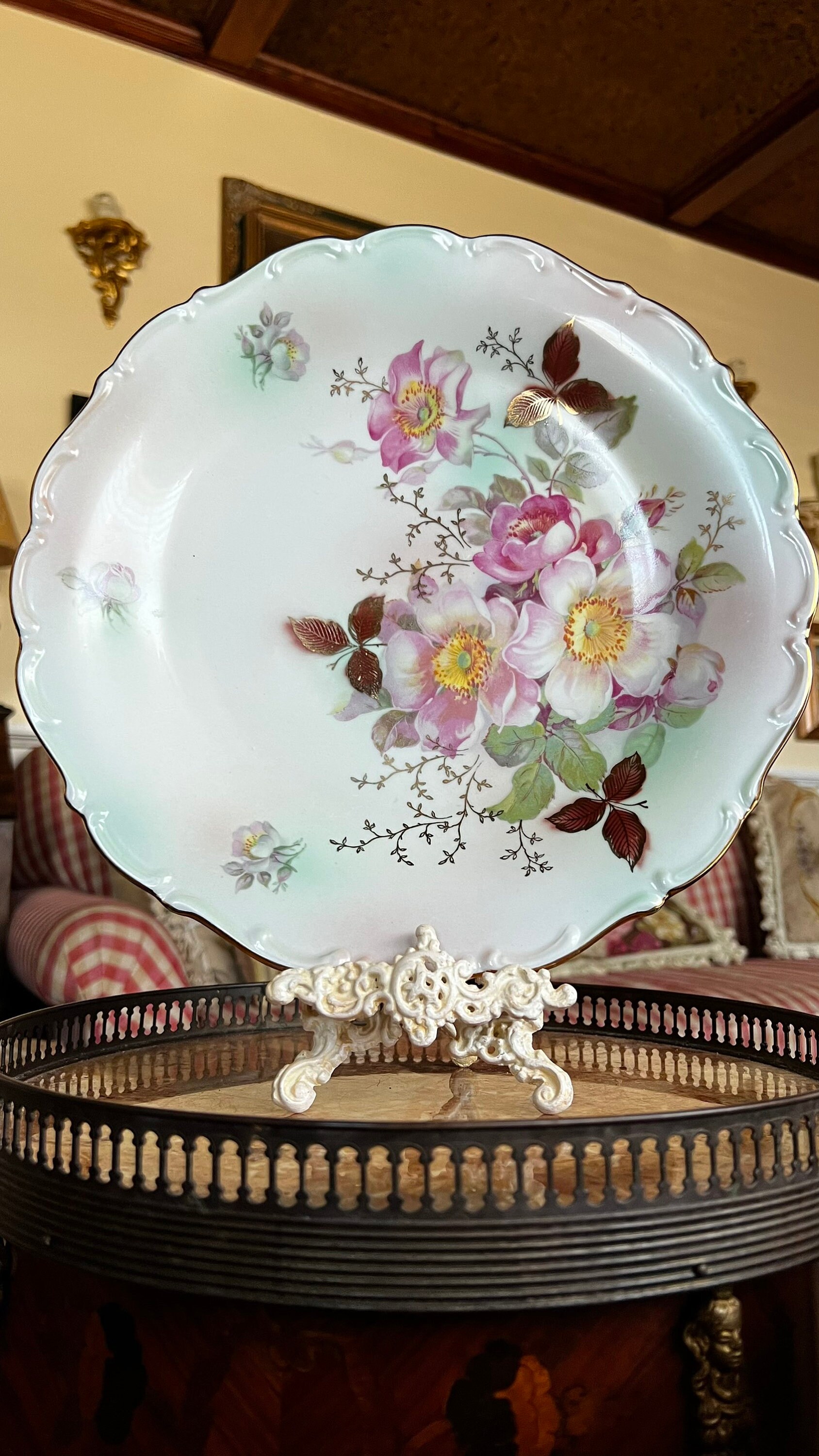 Handpainted Schumann Arzberg Germany Wild Rose Blush Plate - Etsy