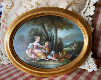Romantic French Oil Painting Delightful of Autumn by Francois Boucher