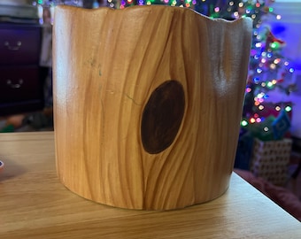 País francés Provenza Pierre Deux Faux Bois Jarrón de madera