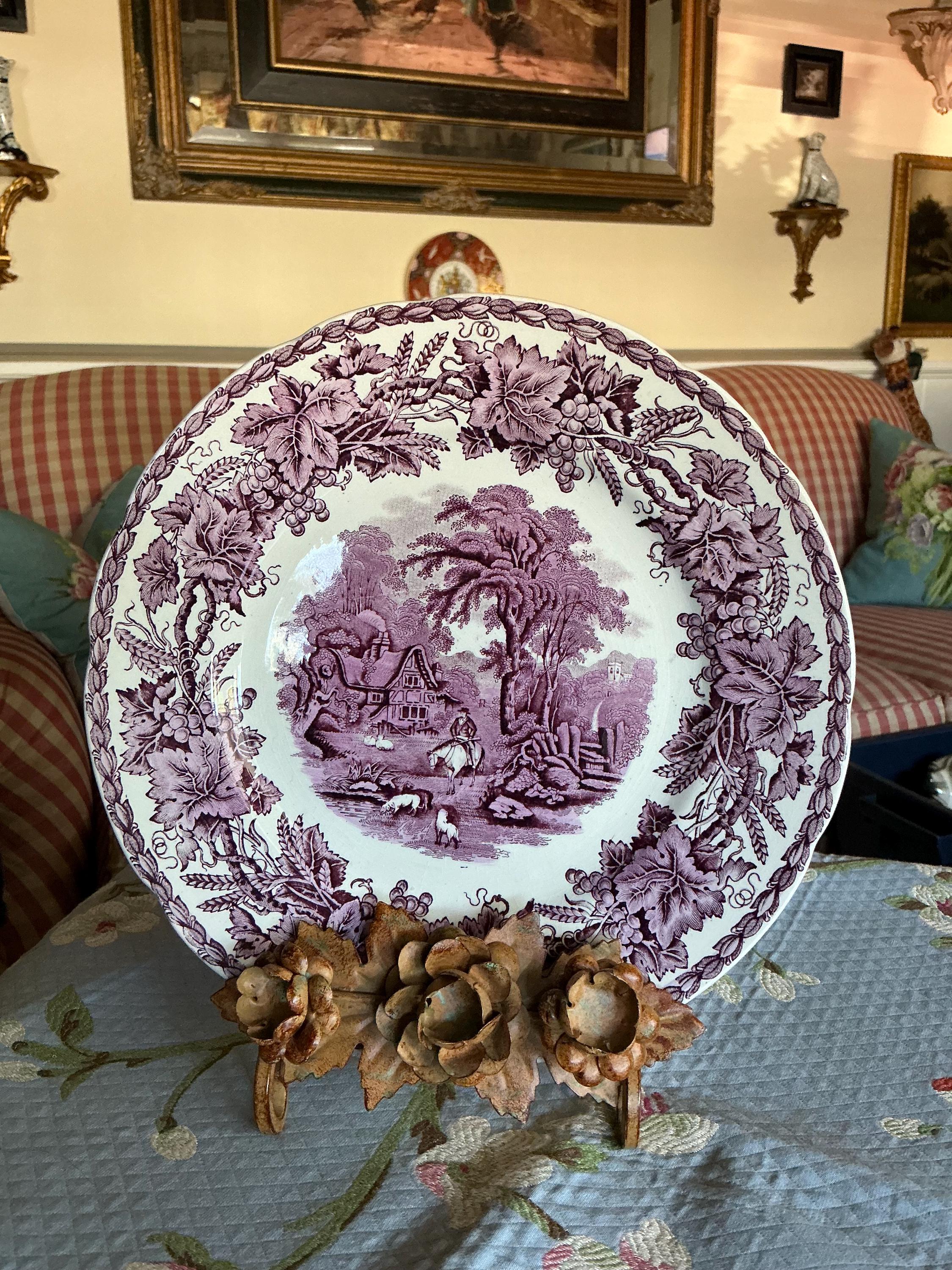 イングリッシュカントリーパープルアイアンストーンブリティッシュ