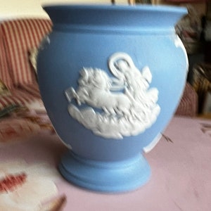 English Country Wedgwood Jasperware Blue Vase
