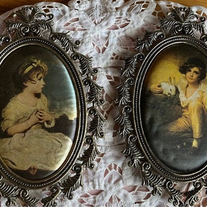 Classic Pair of Satin Fabric Printed Children Metal Frame