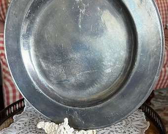 French Country Provence  Rustic Distress Wilton Pewter Plate