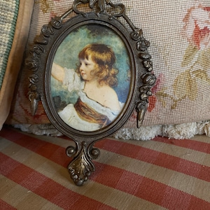 Italiaanse Florentijnse metalen frame land Little Girl kunst