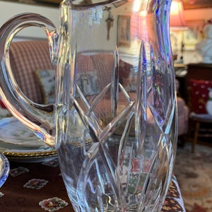 Classic Traditional Cartier Crystal Water Pitcher Jug
