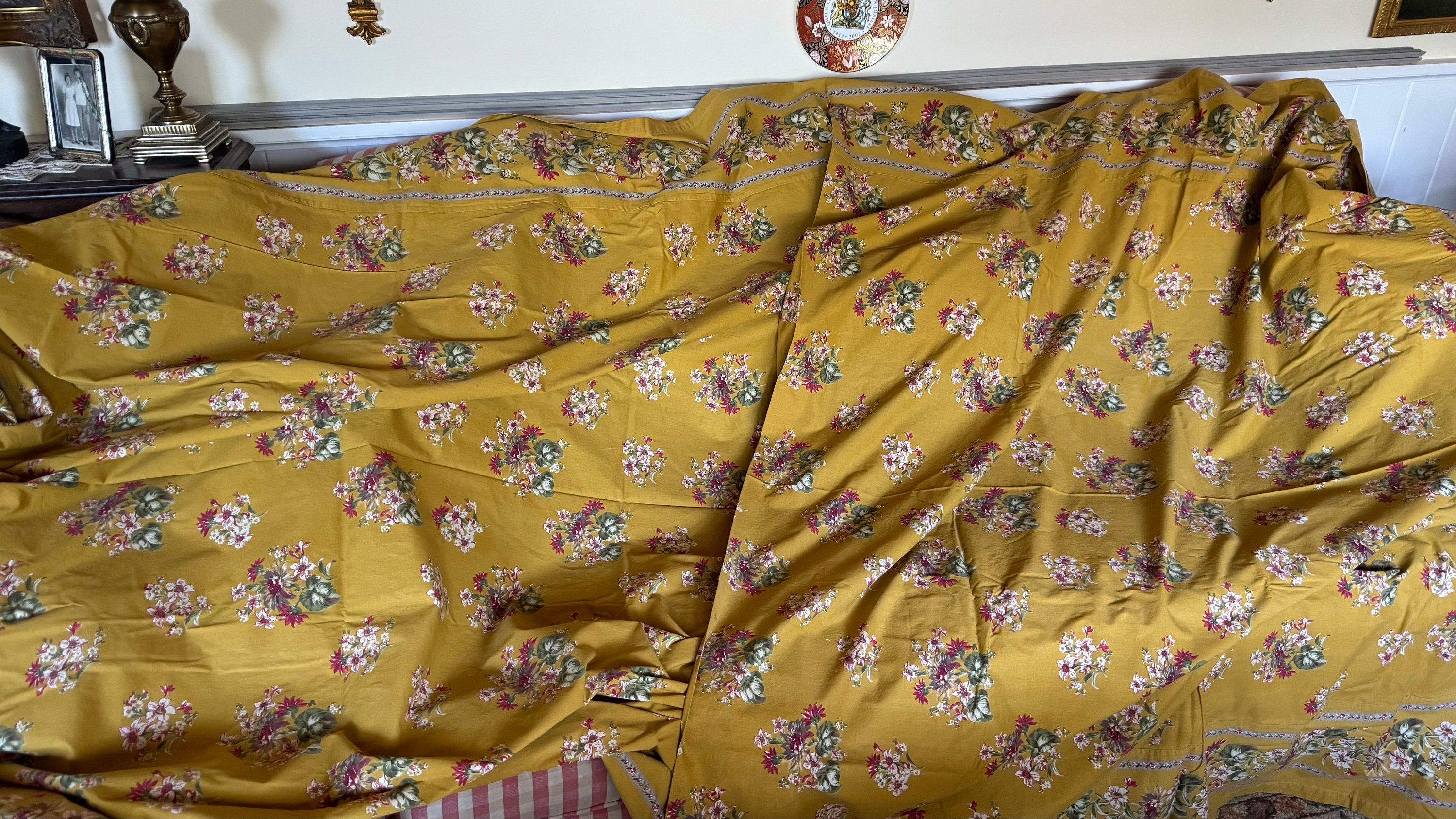 French Country Provence Floral Bouquet Tablecloth by William Sonoma