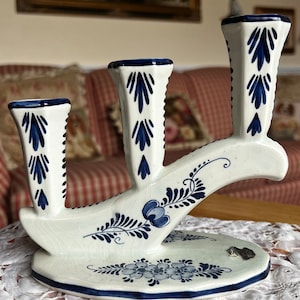 European Country ECHT Delft Blauw Holland Candlestick Holder