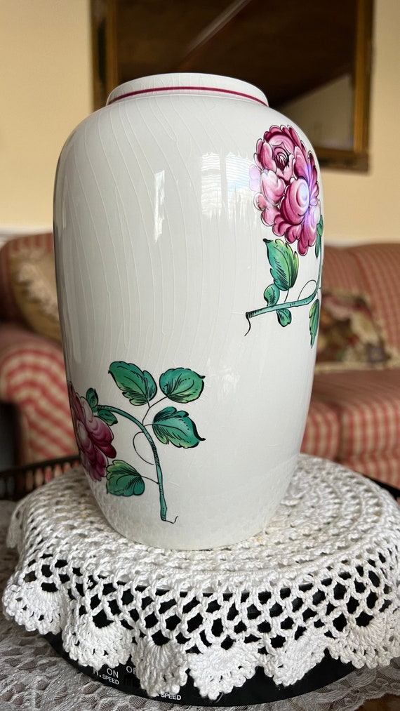 Country Garden Peony Strasbourg Flowers Vase by Tiffany and Co
